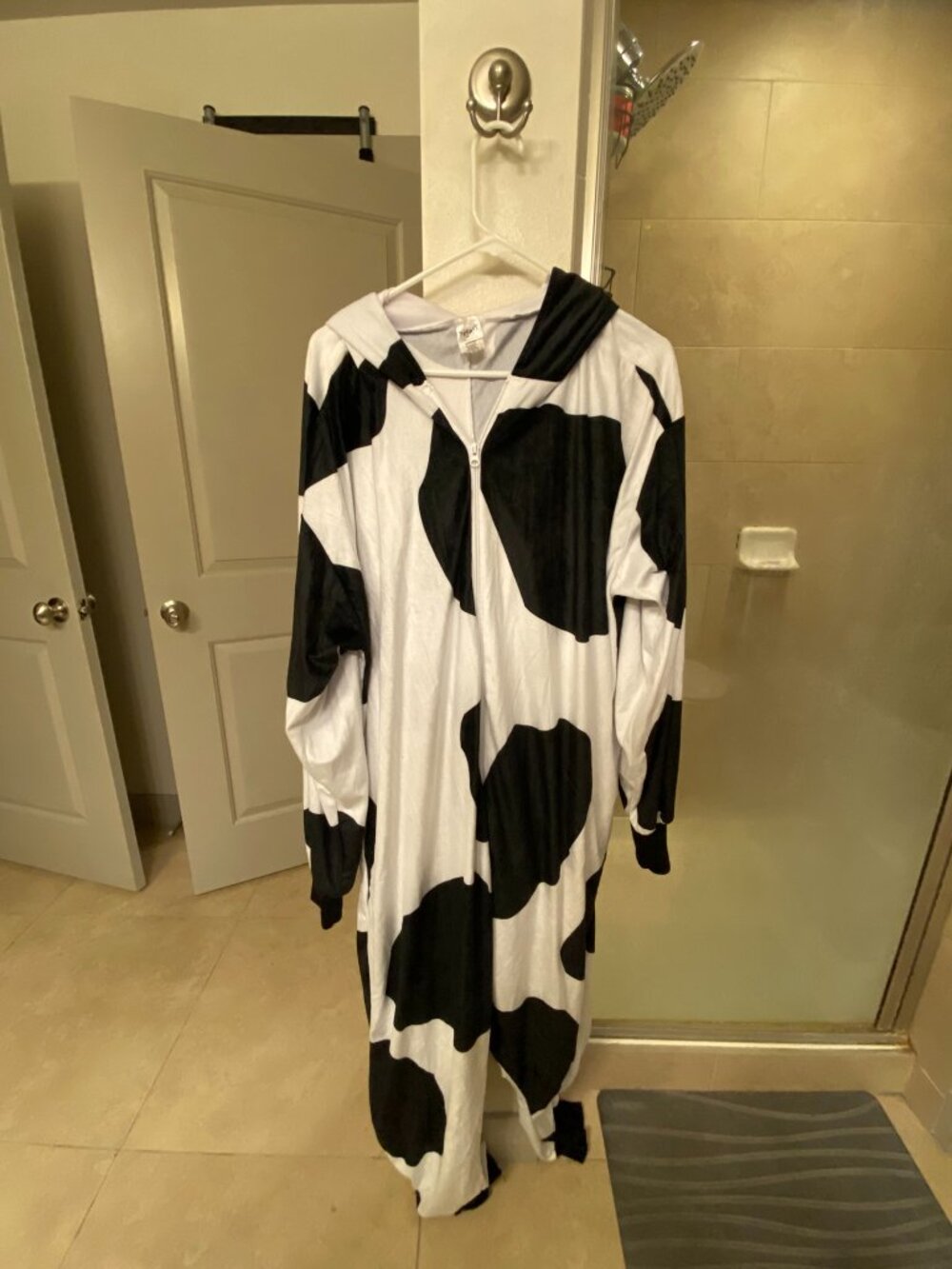 Spirit Adult Cow One Piece Jumpsuit Costume One Size